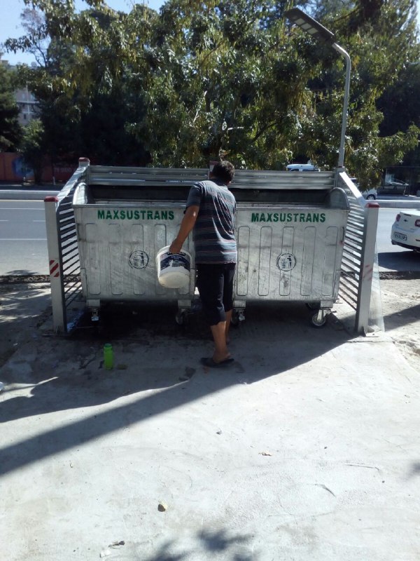 помывка мусороконтейнера